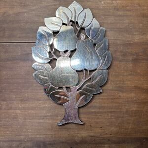 Vintage Pear Tree Footed Trivet